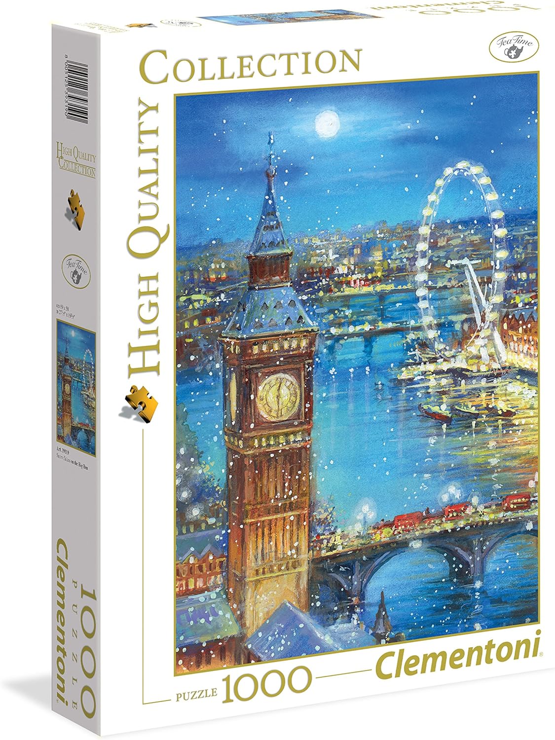 Пъзел Clementoni от 1000 части - Снежинки над Биг Бен