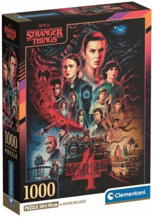 Пъзел Clementoni от 1000 части - Stranger Things, сезон 4, вид 2