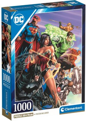 Пъзел Clementoni от 1000 части - Супергероите на DC Comics