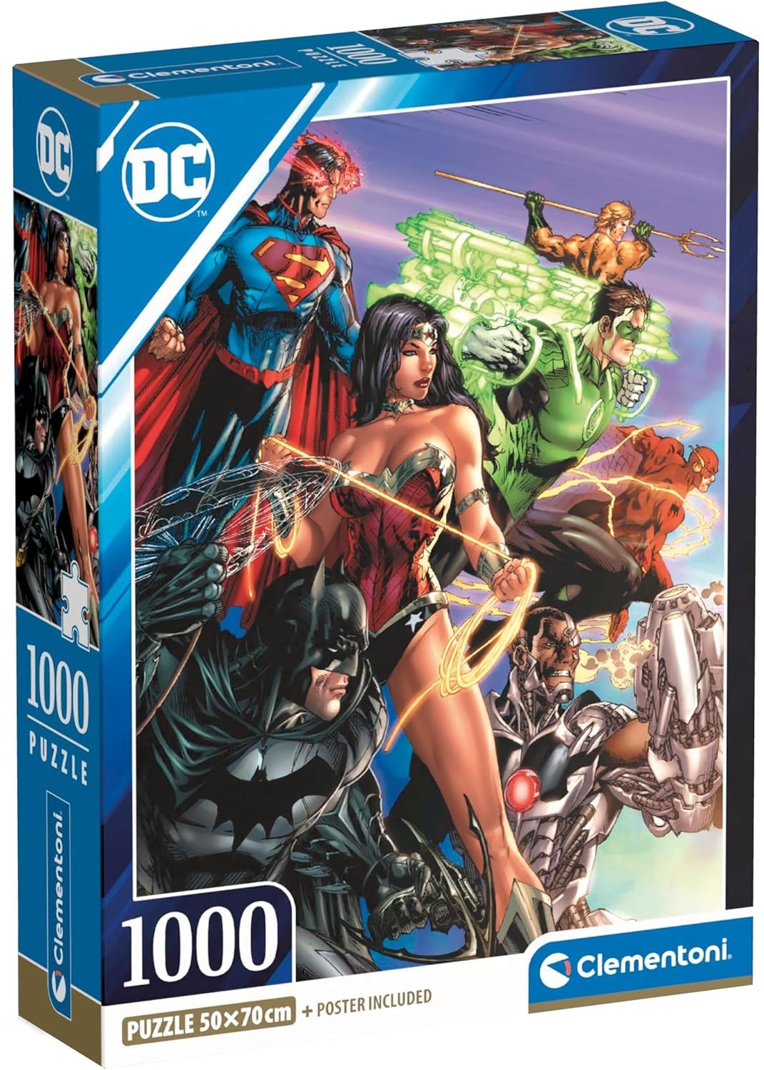 Пъзел Clementoni от 1000 части - Супергероите на DC Comics