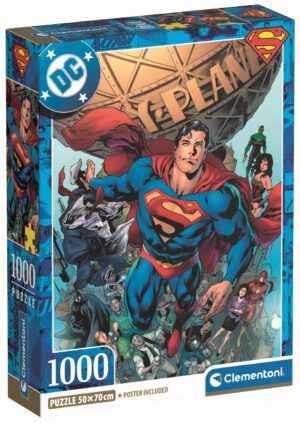 Пъзел Clementoni от 1000 части - Супермен, вид 1