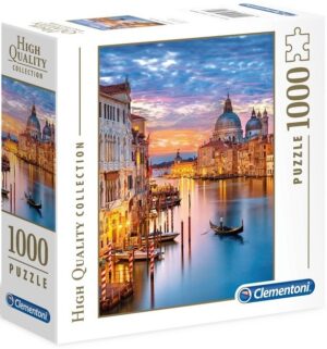 Пъзел Clementoni от 1000 части - Светлините на Венеция, квадратна кутия