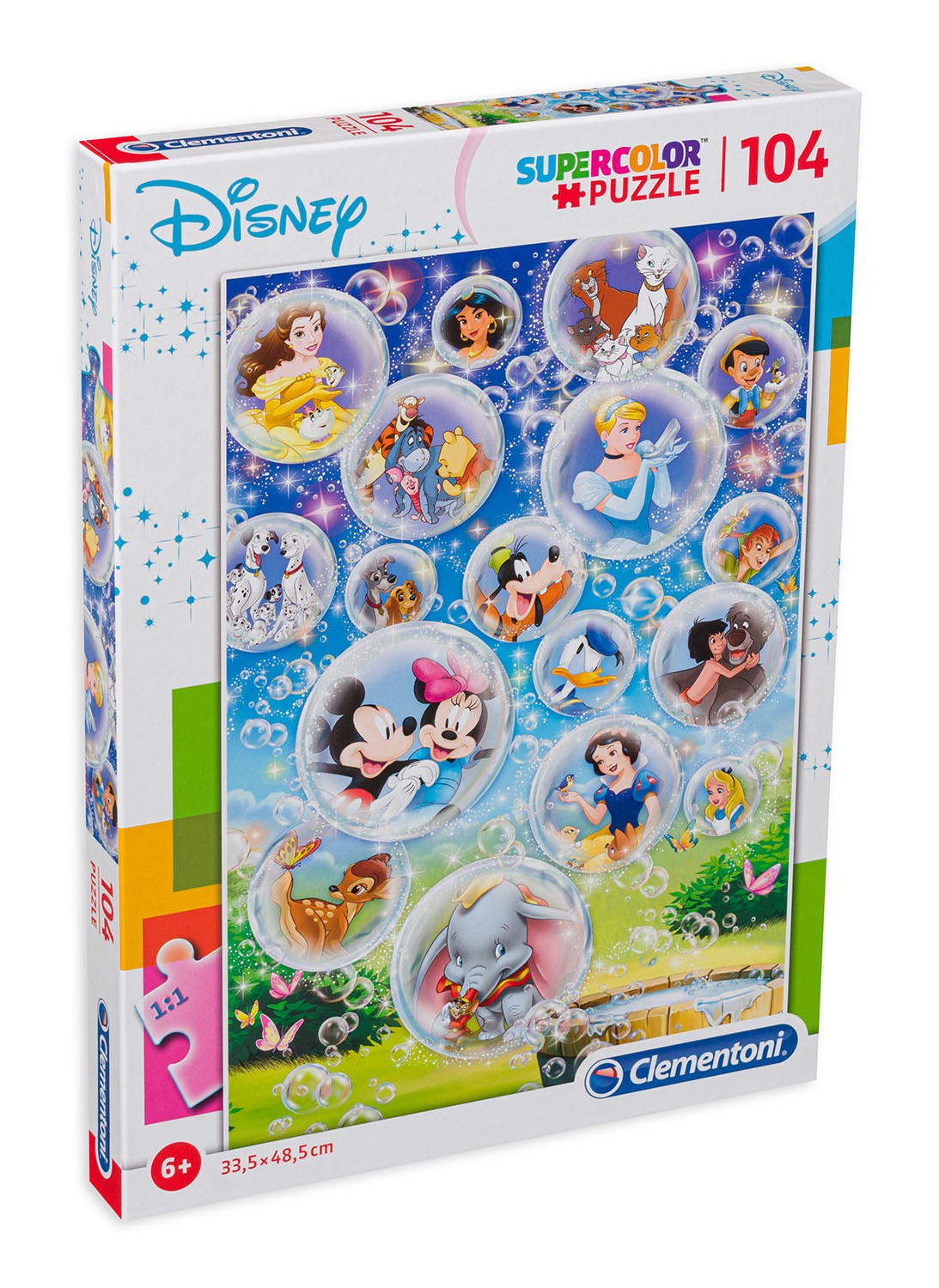 Пъзел Clementoni от 104 части - Класически анимационни герои на Дисни