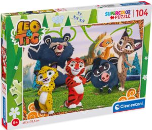 Пъзел Clementoni от 104 части - Лъвът и тигърът