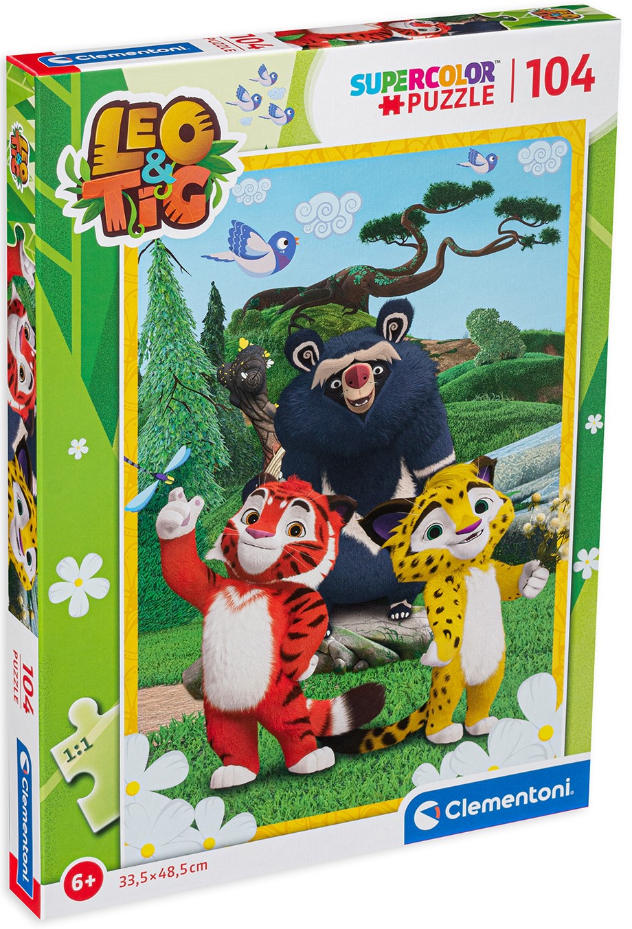 Пъзел Clementoni от 104 части - Лъвът и тигърът, вид 2