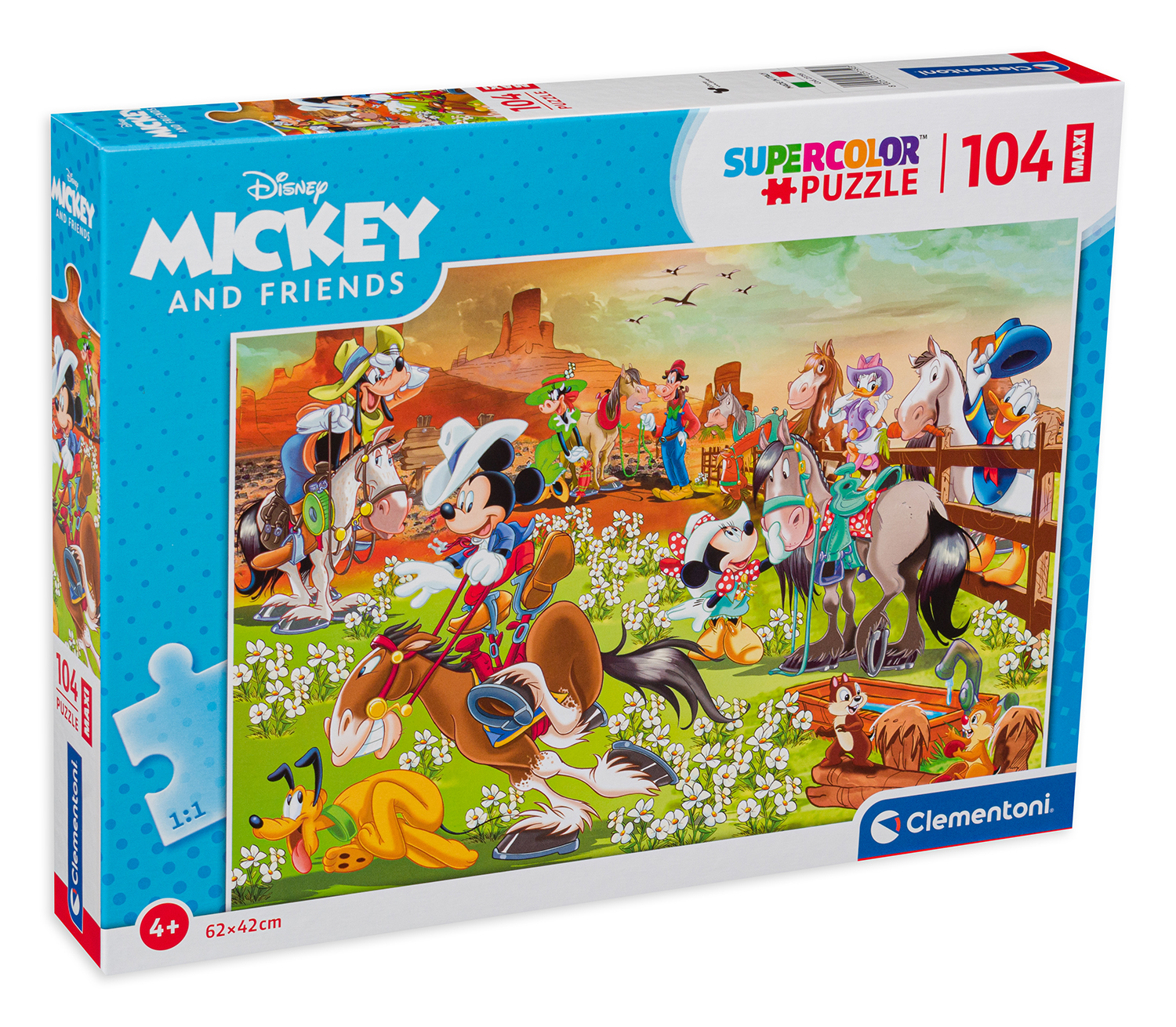 Пъзел Clementoni от 104 части - Мики Маус и приятели