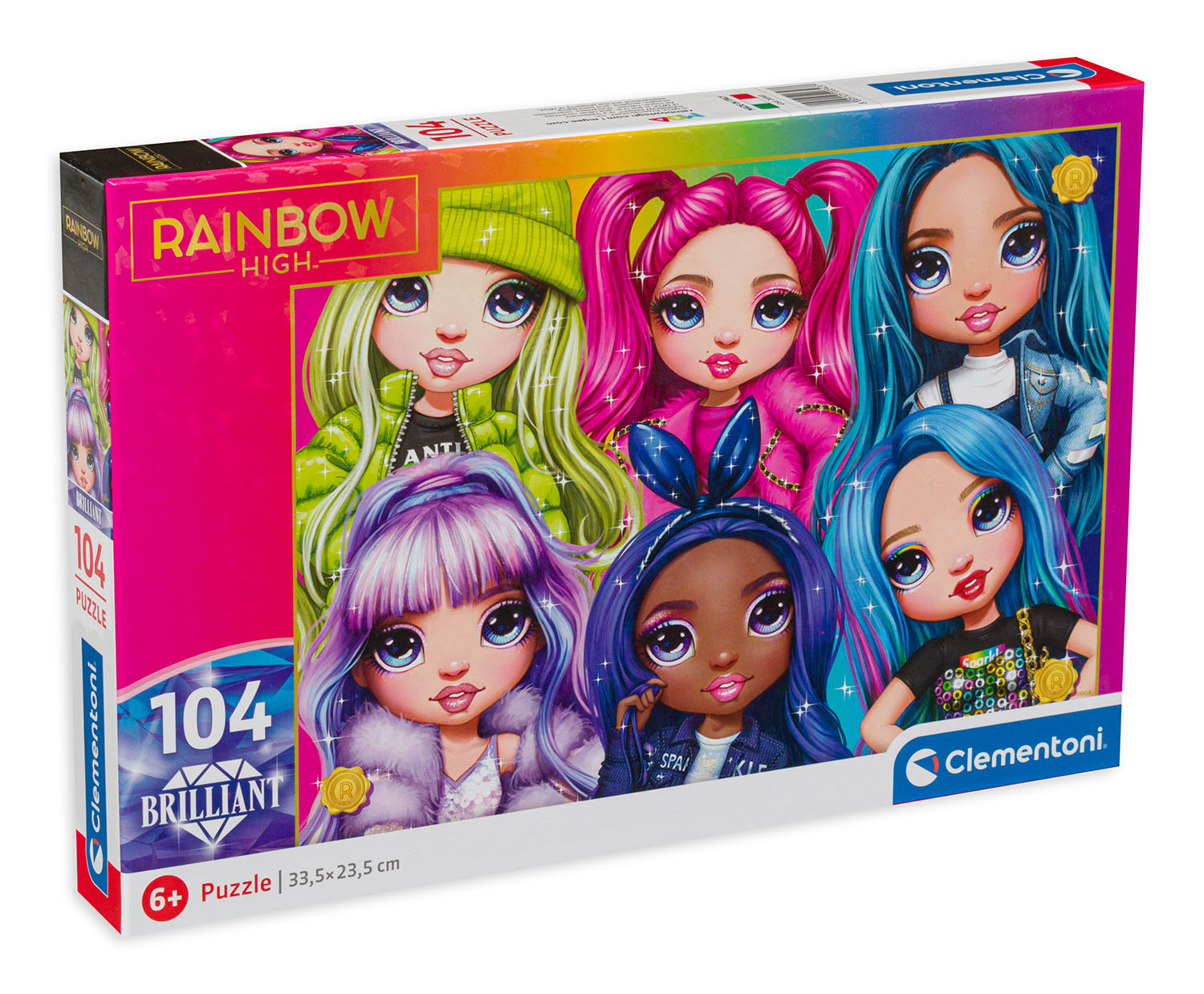 Пъзел Clementoni от 104 части - Момичетата от Rainbow High