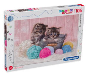 Пъзел Clementoni от 104 части - Сладки котенца