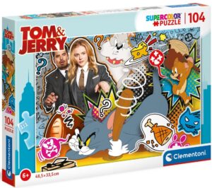 Пъзел Clementoni от 104 части - Том и Джери