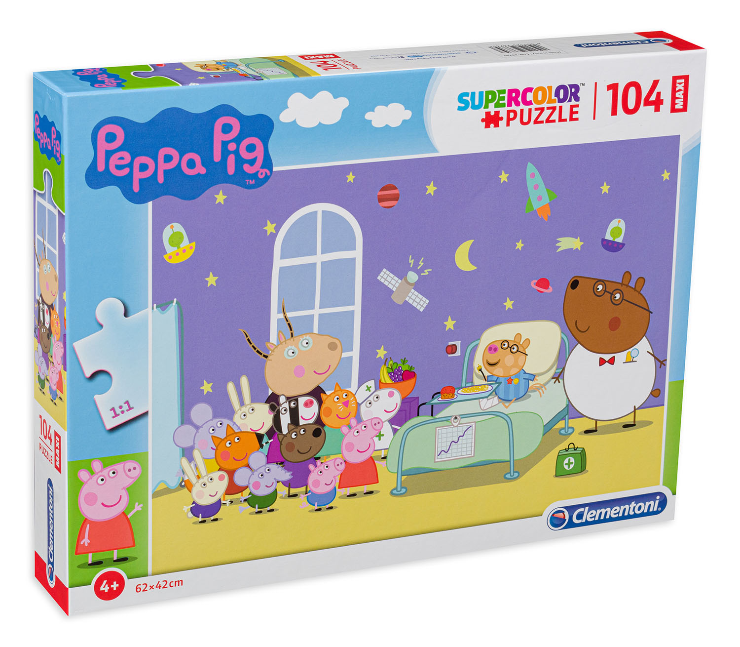 Пъзел Clementoni от 104 макси части - Прасенцето Пепа