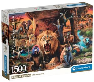 Пъзел Clementoni от 1500 части - Диви животни