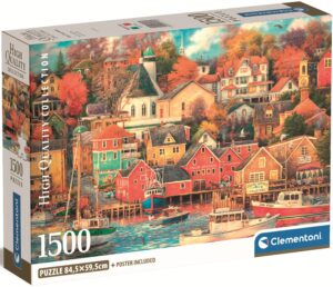 Пъзел Clementoni от 1500 части - Пристанище Добри времена