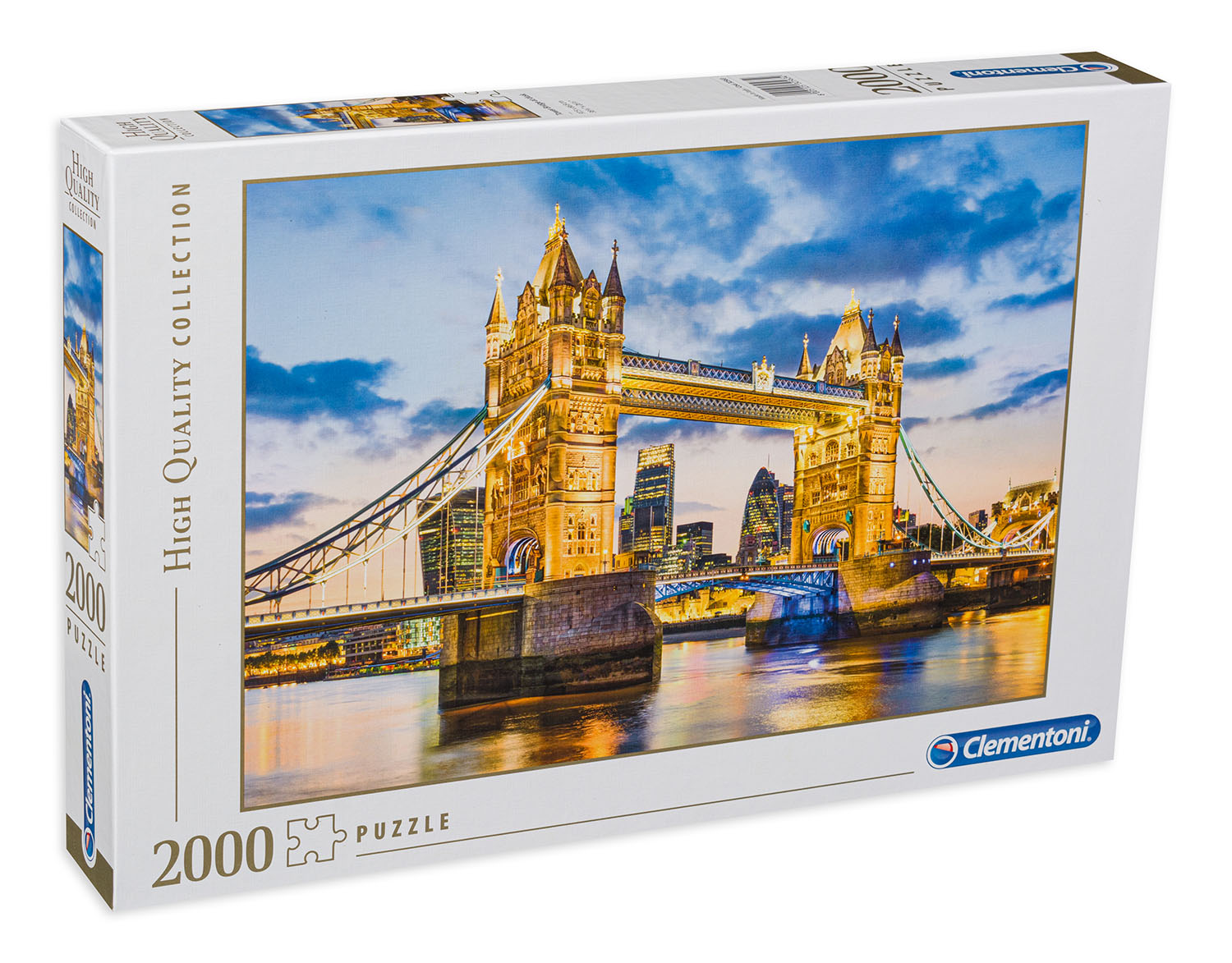 Пъзел Clementoni от 2000 части - Тауър Бридж в здрач