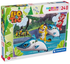 Пъзел Clementoni от 24 XXL части - Лъвът и тигърът