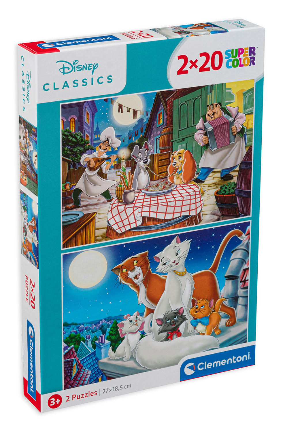 Пъзел Clementoni от 2 x 20 части - Лейди и Скитника, Аристокотките - Image 2