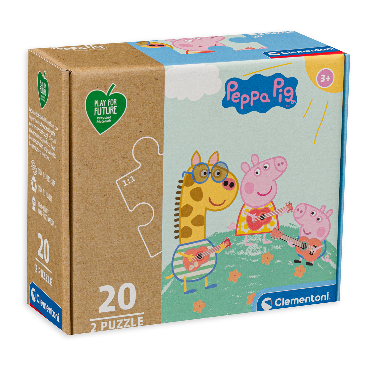 Пъзел Clementoni от 2 x 20 части - Прасенцето Пепа