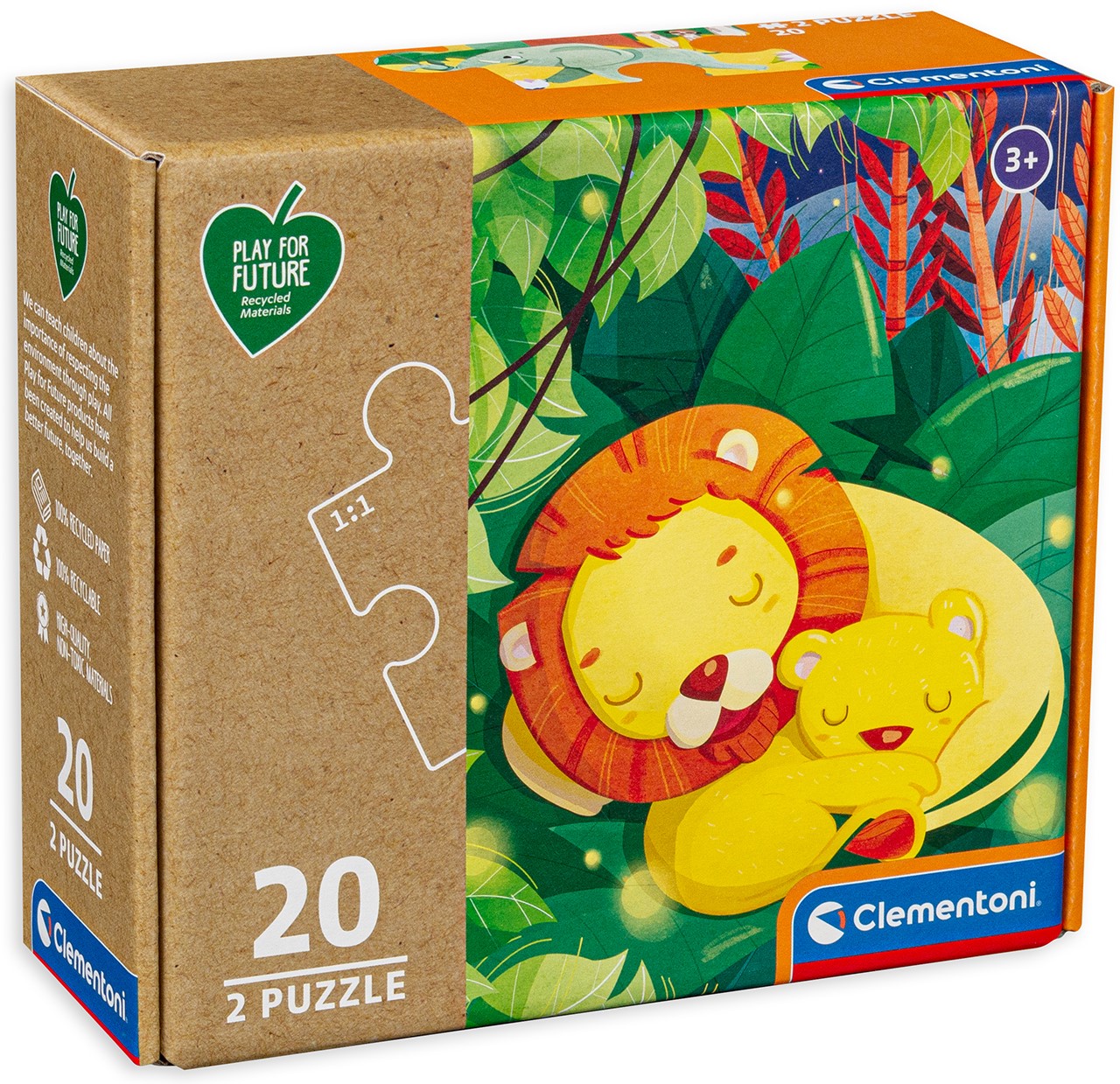 Пъзел Clementoni от 2 x 20 части - Сладки животни