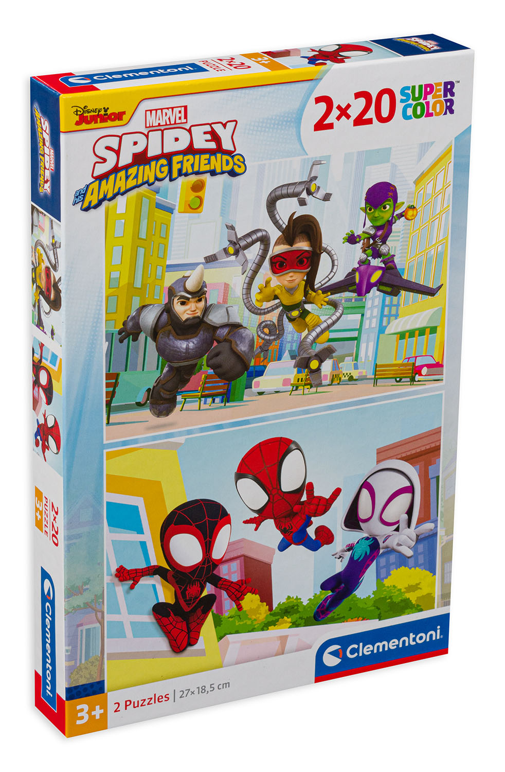 Пъзел Clementoni от 2 x 20 части - Спайди и приятели