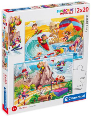 Пъзел Clementoni от 2 x 20 части - Време за спорт