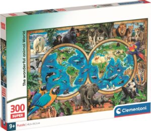 Пъзел Clementoni от 300 части - Чудният свят на животните