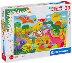 Пъзел Clementoni от 30 части - Щастливи динозаври
