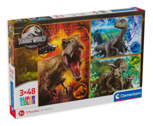 Пъзел Clementoni от 3 x 48 части - Джурасик свят