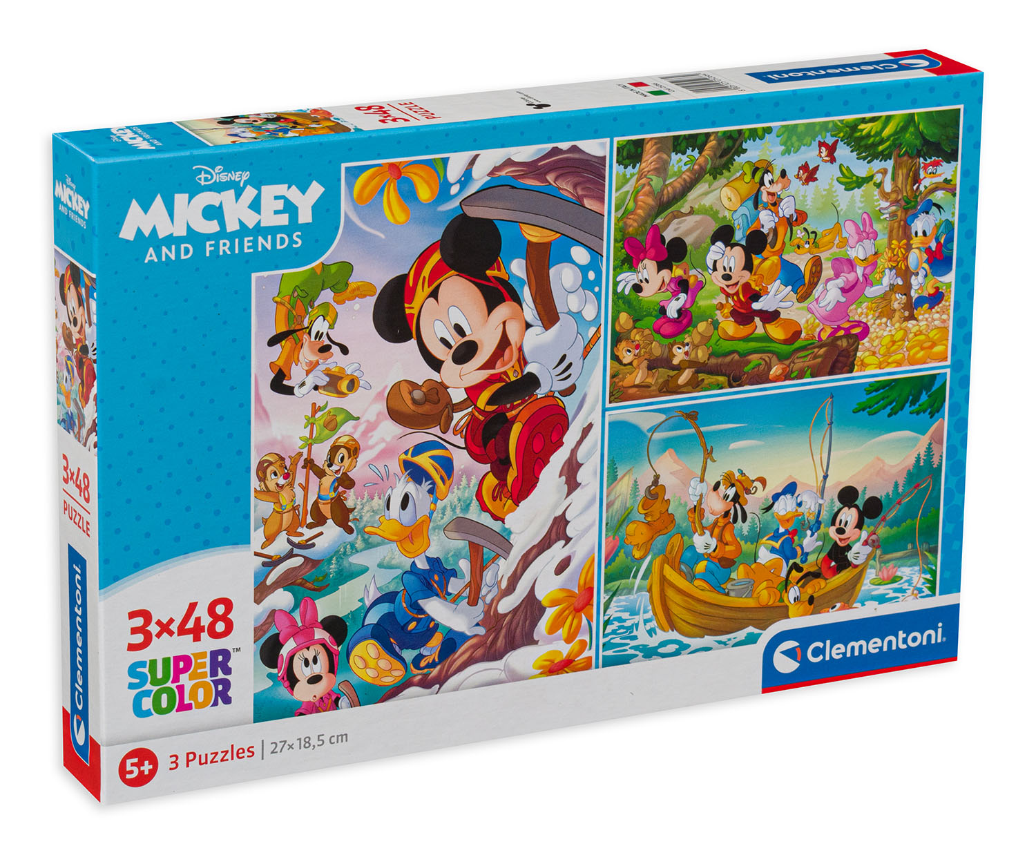 Пъзел Clementoni от 3 x 48 части - Мики и приятели