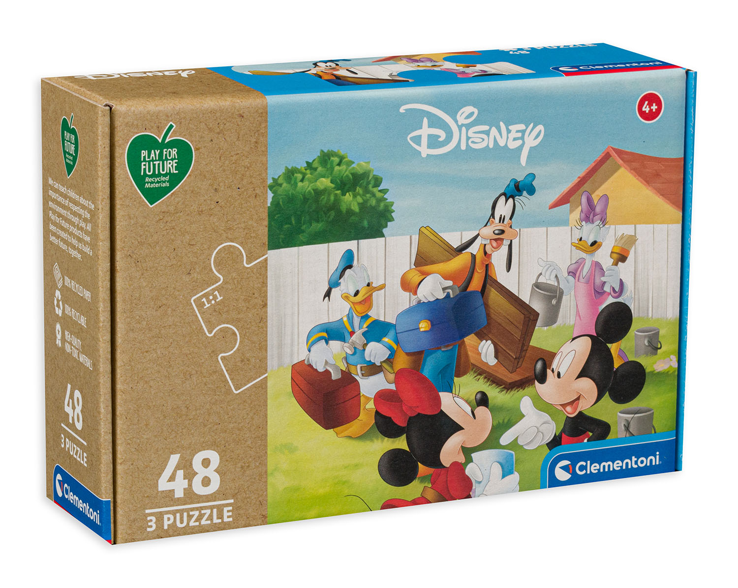 Пъзел Clementoni от 3 x 48 части - Мики Маус