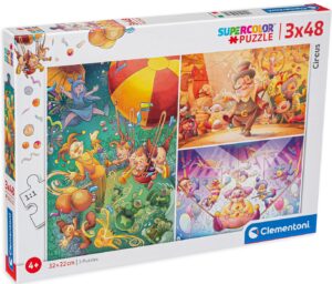 Пъзел Clementoni от 3 x 48 части - На цирк