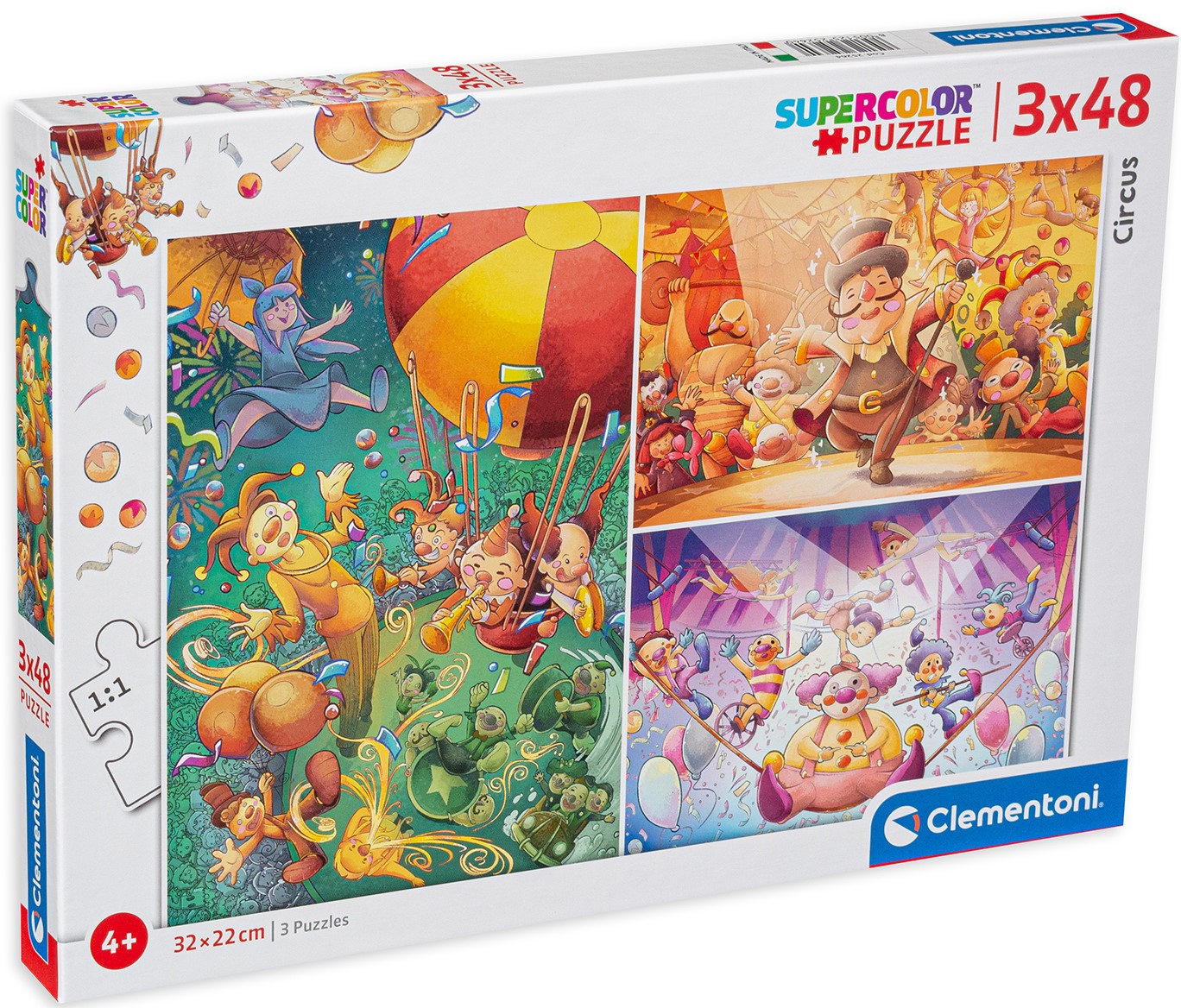 Пъзел Clementoni от 3 x 48 части - На цирк