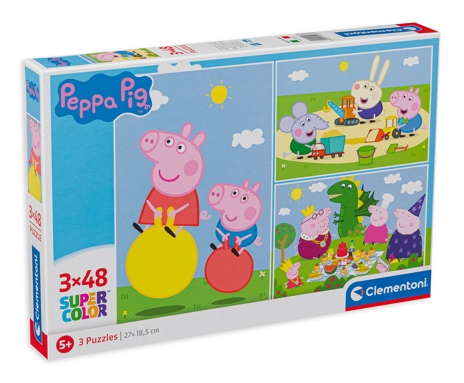 Пъзел Clementoni от 3 x 48 части -  Прасенцето Пепа