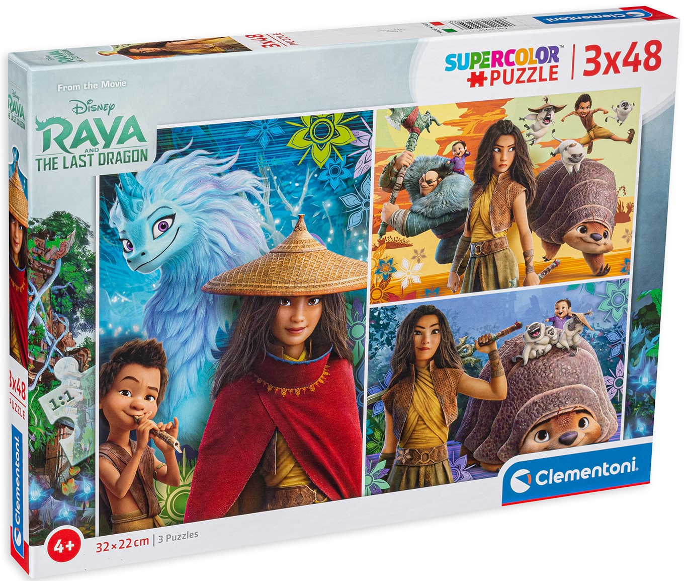 Пъзел Clementoni от 3 x 48 части - Рая и последният дракон