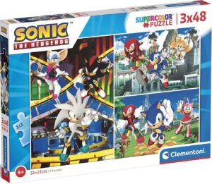 Пъзел Clementoni от 3 x 48 части - Соник