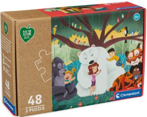 Пъзел Clementoni от 3 x 48 части - Страната на фантазиите