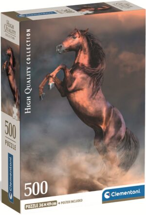 Пъзел Clementoni от 500 части - Червен жребец