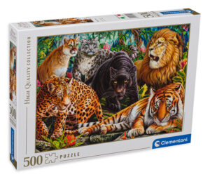 Пъзел Clementoni от 500 части - Диви котки