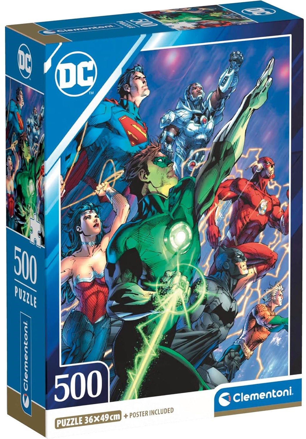 Пъзел Clementoni от 500 части - Героите на DC Comics