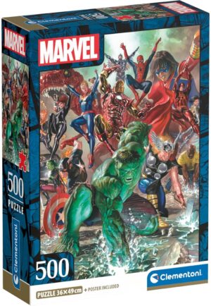 Пъзел Clementoni от 500 части - Героите на Marvel