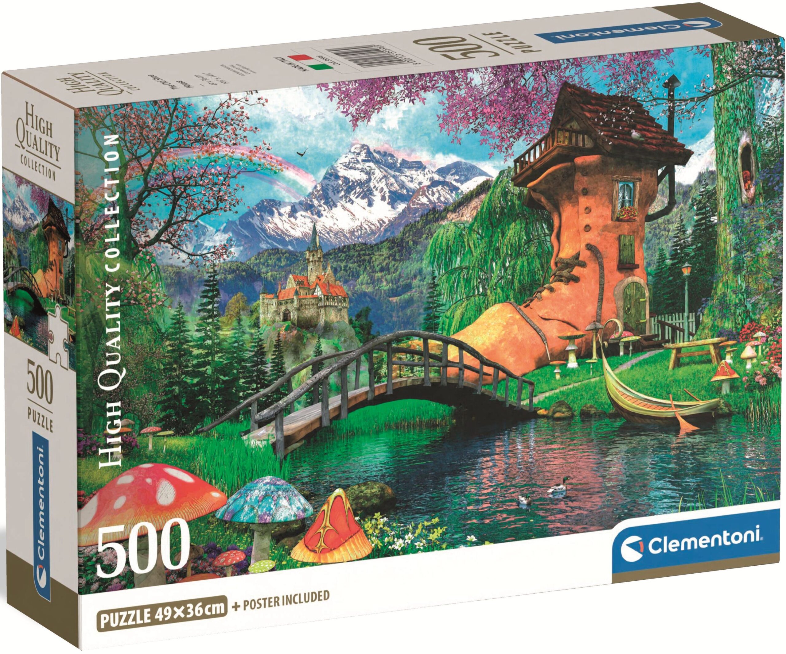 Пъзел Clementoni от 500 части - Къщата в старата обувка