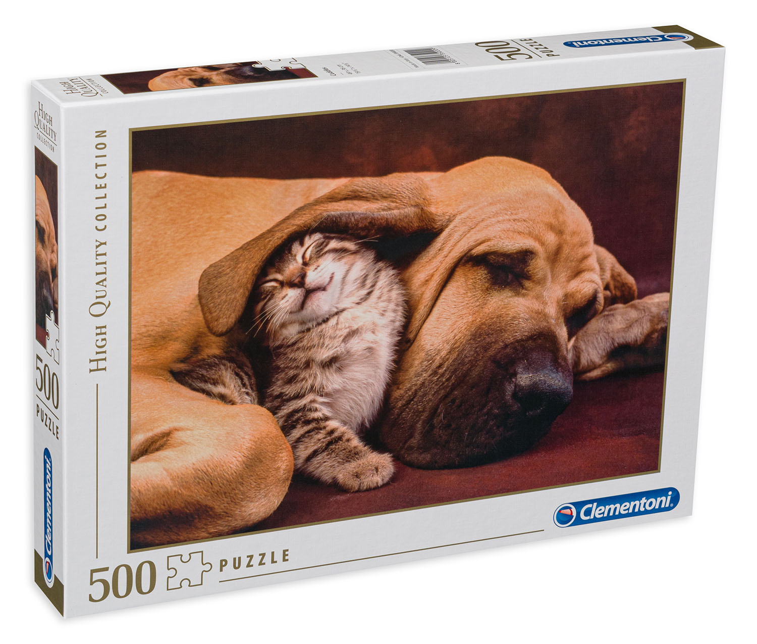 Пъзел Clementoni от 500 части - Куче и коте