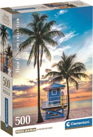 Пъзел Clementoni от 500 части - Маями Бийч, Флорида