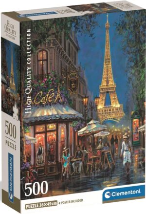 Пъзел Clementoni от 500 части - Нощ над Айфеловата кула