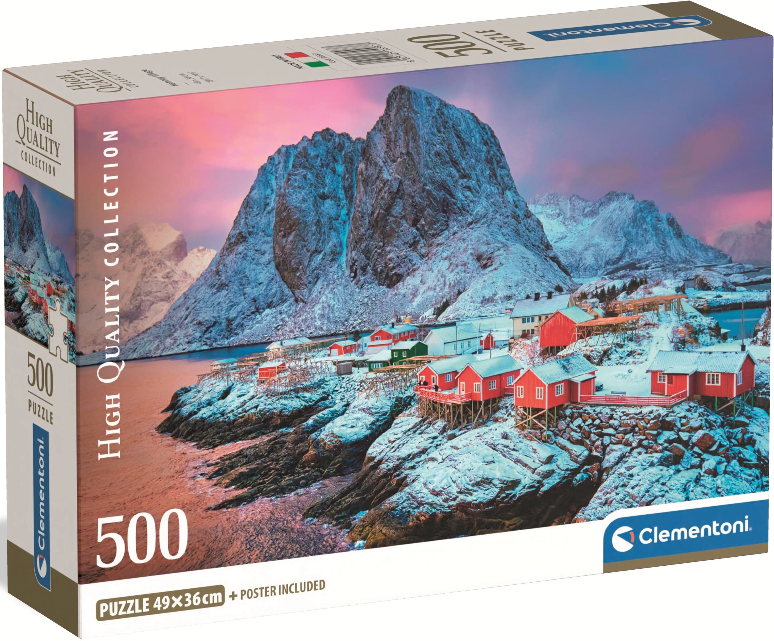 Пъзел Clementoni от 500 части - Селцето Хамньоя, Норвегия