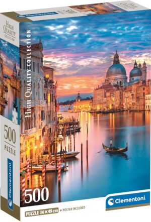 Пъзел Clementoni от 500 части - Светлините на Венеция