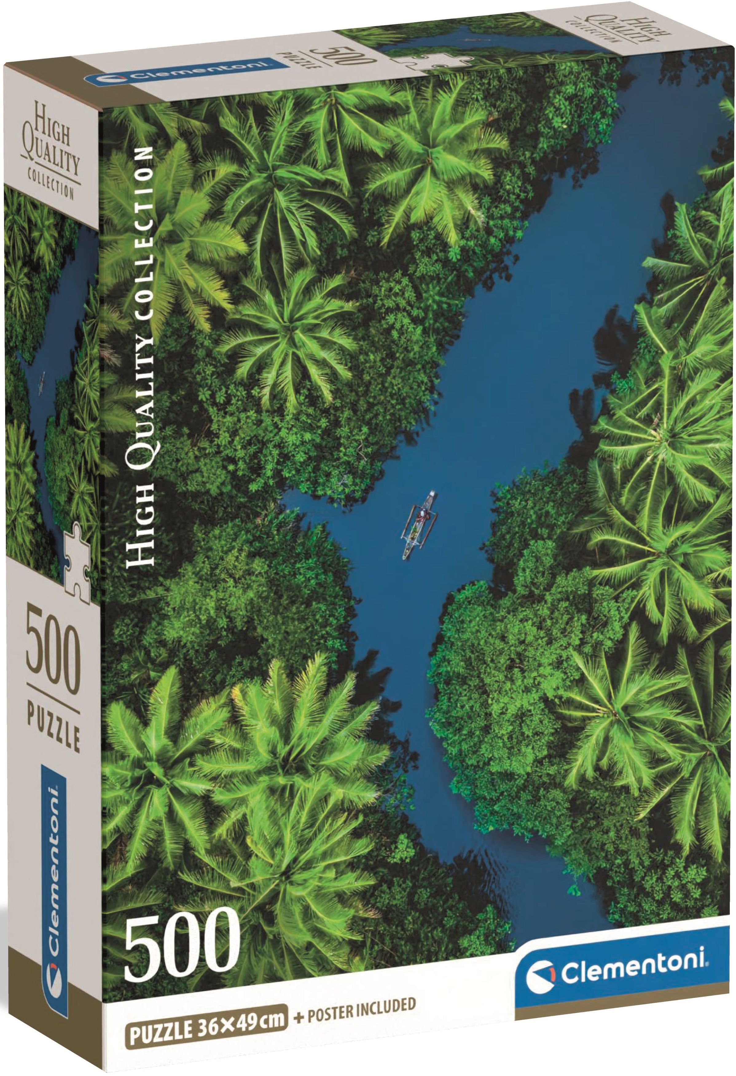 Пъзел Clementoni от 500 части - Тропична гледка от високо