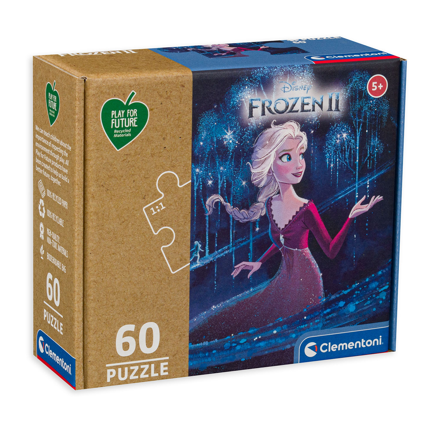 Пъзел Clementoni от 60 части - Елза, Замръзналото кралство 2
