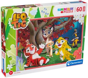 Пъзел Clementoni от 60 XXL части - Лъвът и тигърът