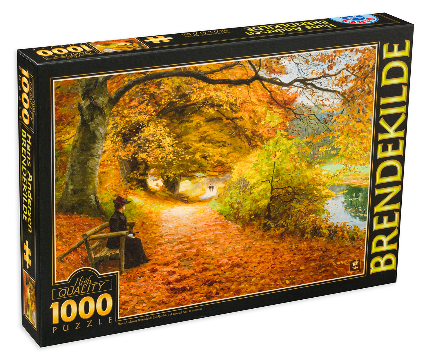Пъзел D-Toys от 1000 части – Алея сред есенни дървета, Ханс Андерсен Брендекилд