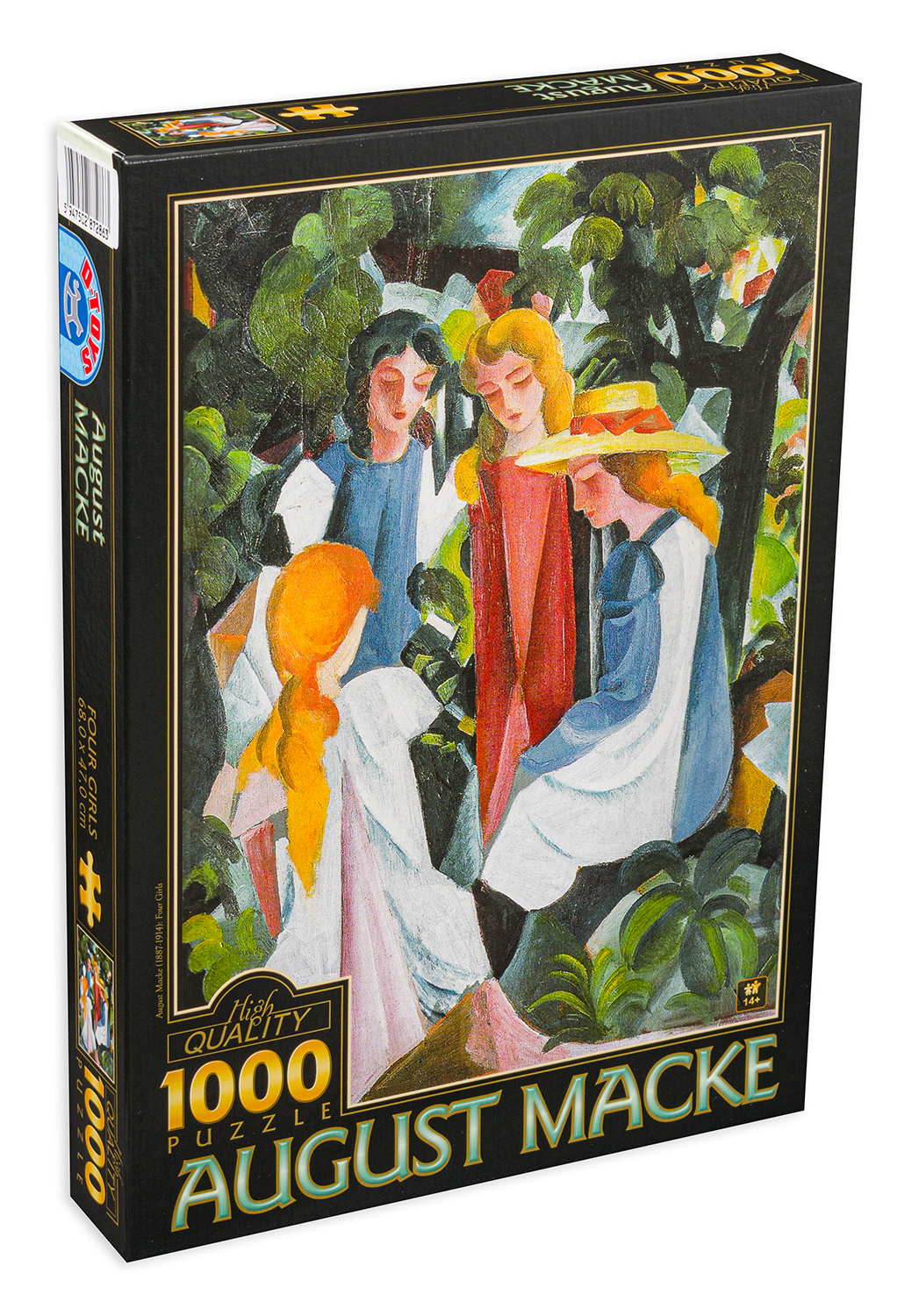 Пъзел D-Toys от 1000 части - Четири момичета, Аугуст Маке