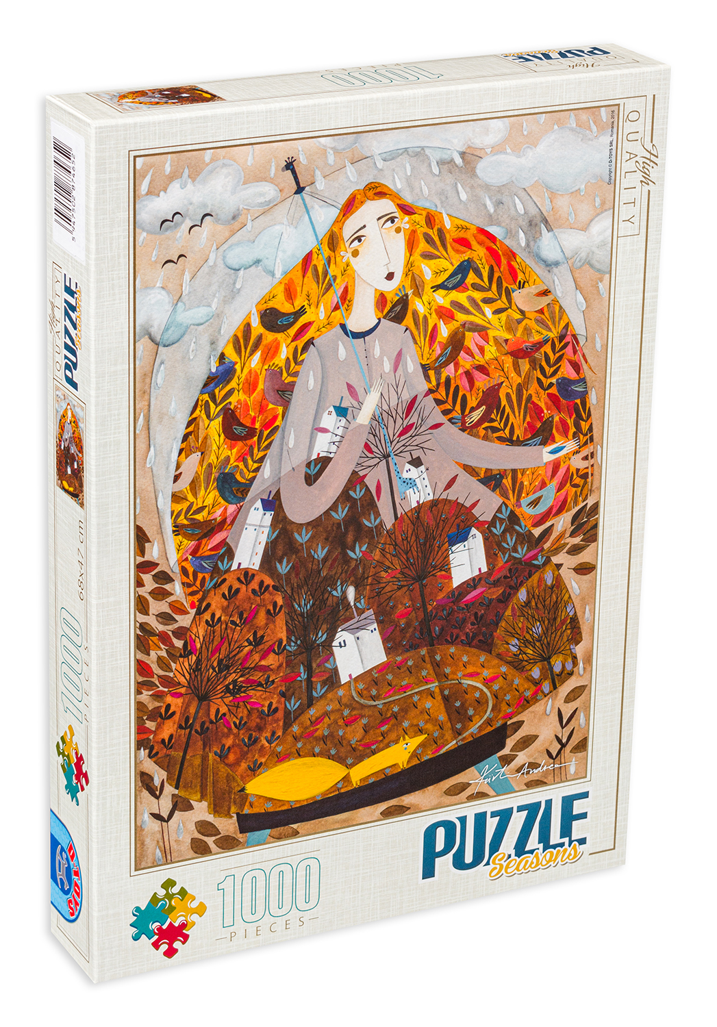 Пъзел D-Toys от 1000 части - Есен, Андреа Кюрти